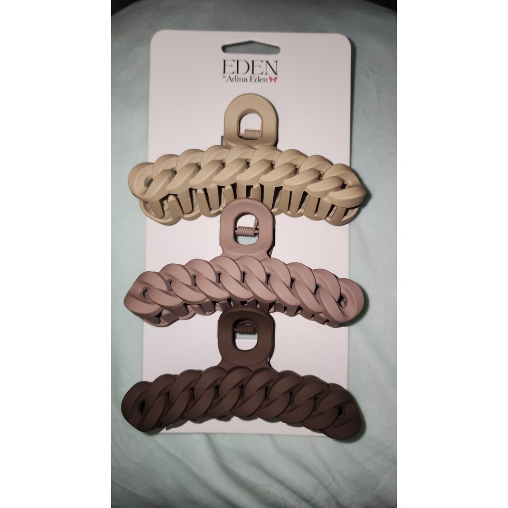 Adina Eden chain claw‎ clip 3-piece set